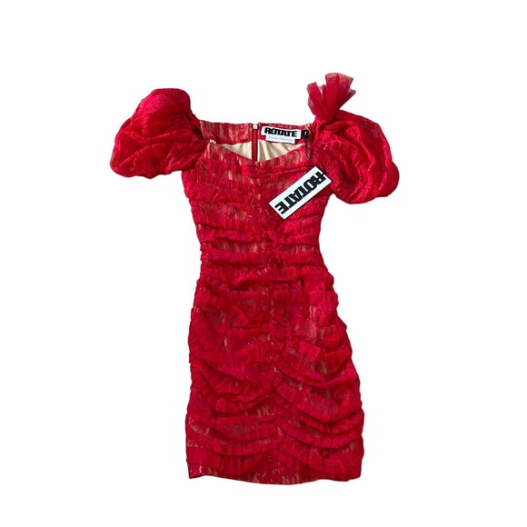 Rotate Enya Dress Red - Picture 3 of 6